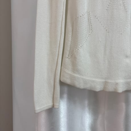 HELMUT LANG Rayon Knit Sweater White
