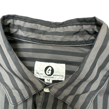 GOODENOUGH Back Logo Print Stripe L/S Shirt