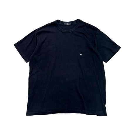 Y's Logo Print Big T-Shirt Black
