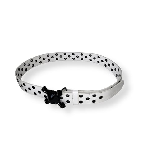 OAKLEY - 00s Leather Skull Belt White