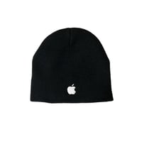 Apple Beanie Knit cap Black 刺繍ロゴ