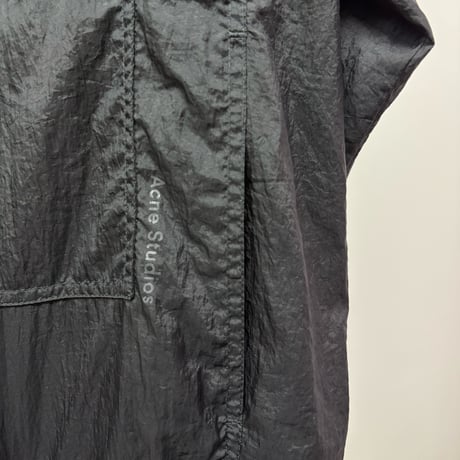 Acne Studios Halfzip Nylon Anorak Black