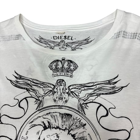 DIESEL Emblem Graphic Print L/S Tee