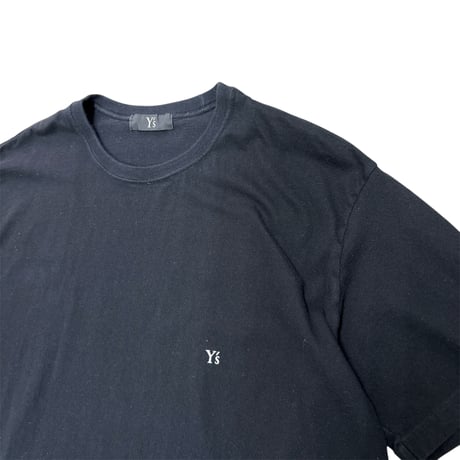 Y's Logo Print Big T-Shirt Black
