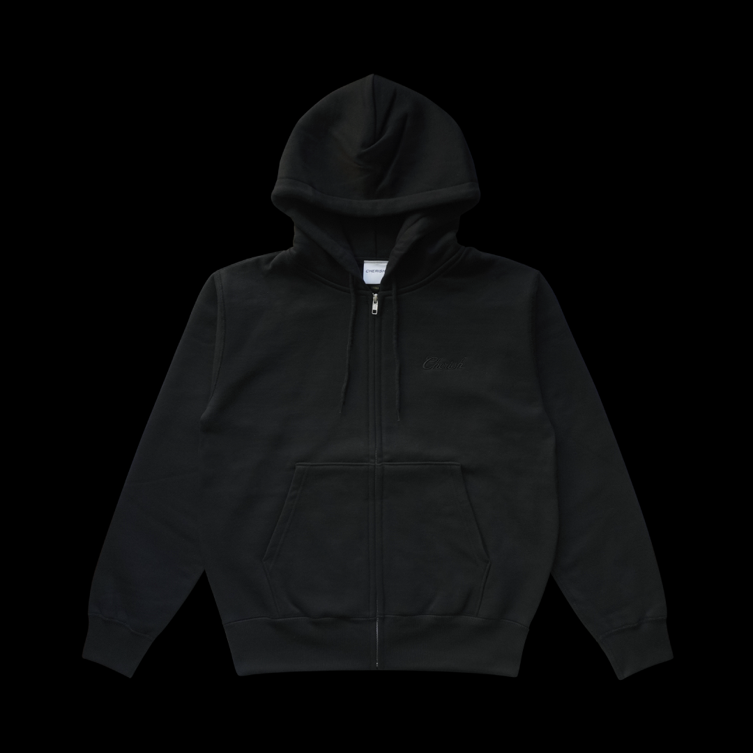 CHERISH CURSIVE LOGO ZIP-HOODIE | cherish
