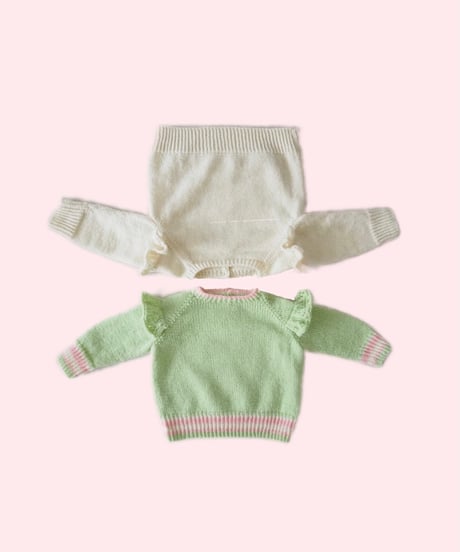 ♦︎pattern♦︎ frillsragramsweater pattern［ 100-110cm ］