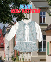 ♦︎ pattern ♦︎denim kids  pattern［80-90cm］