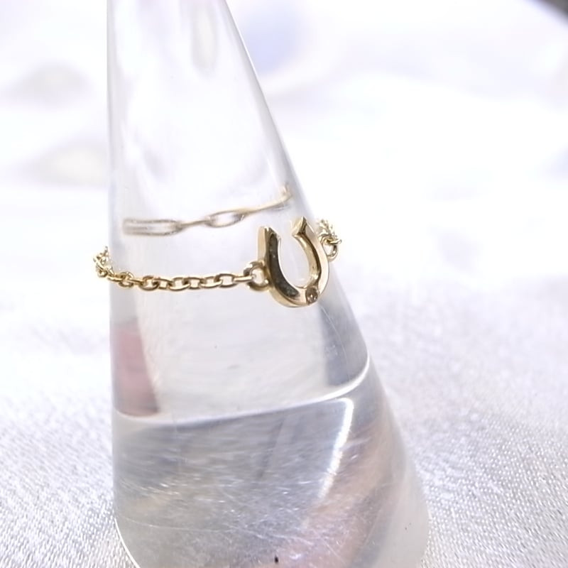 ホースシューチェーンリング K18プレート | Re_Twelve In Stock Store