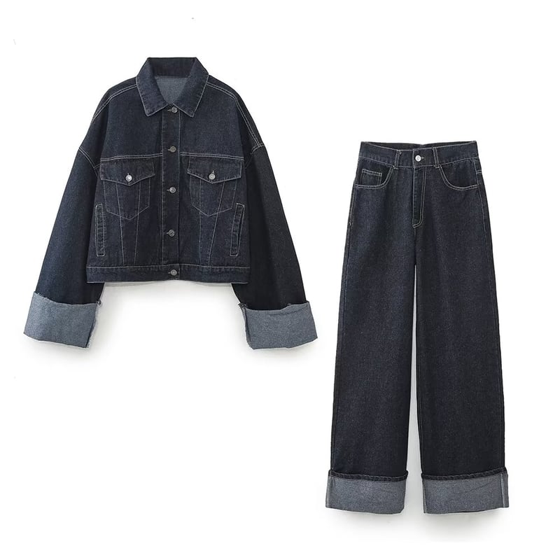 Roll-up Denim Setup/ロールアップ デニム セットアップ Roll-up Denim Setup/ロールアップ デニム セットアップ