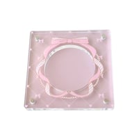 缶バッジのおうち リボン（ピンク）