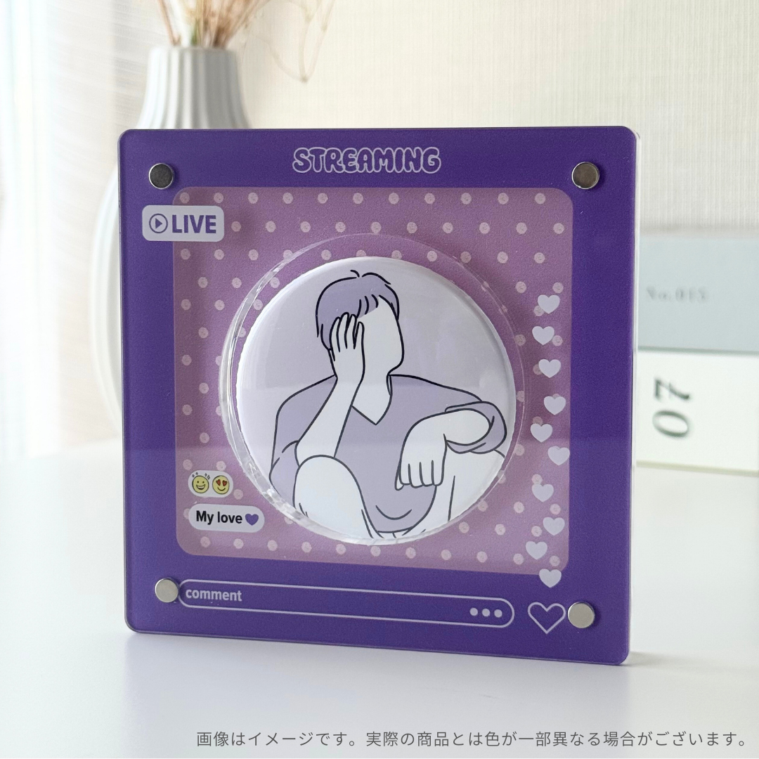 缶バッジのおうち（推し色SET：パープル） | deemarche