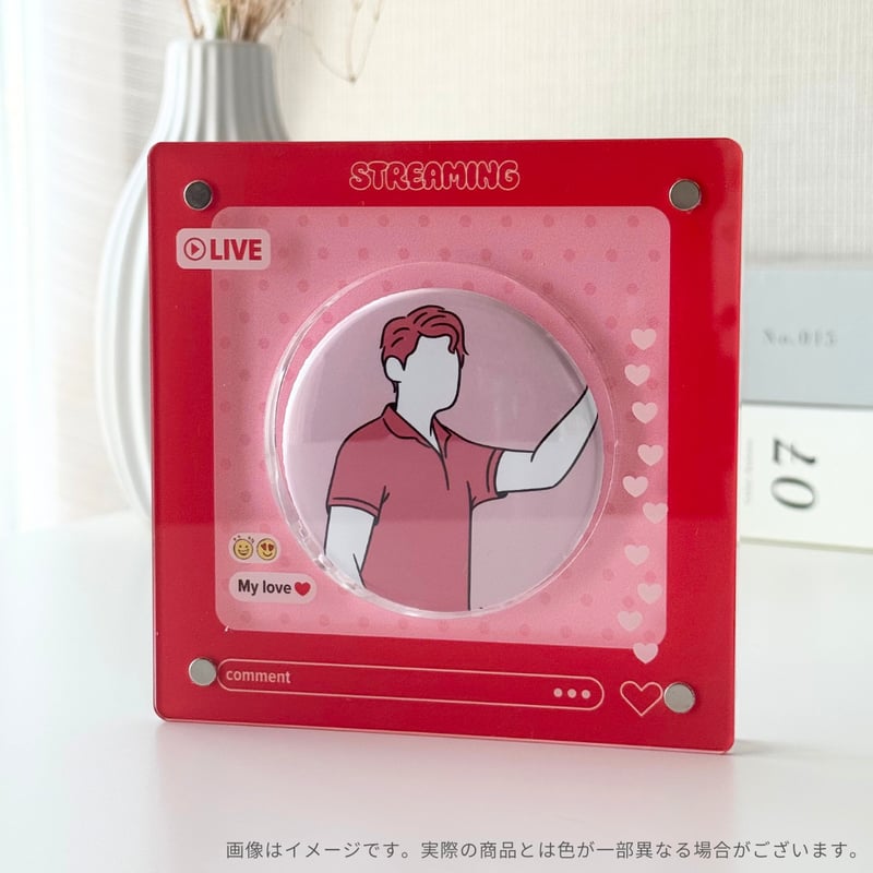 缶バッジのおうち（推し色SET：レッド） | deemarche