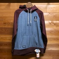 ANTHEM（アンセム）BONDED PINTUCK HOODIE Burgundy x Heather Gray　Sサイズ