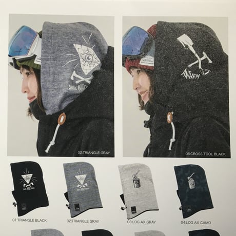 ANTHEM（アンセム）BONDED NECK HOOD Cross Tool Black