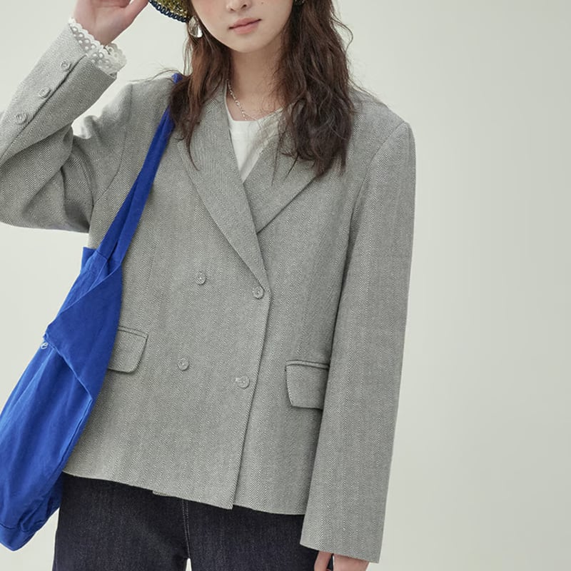 herringbone double jacket ch613 | Chéri
