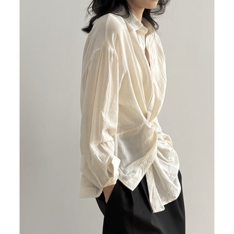 ちこVoile Front Press Shirt ちこVoile Front Press Shirt ボイルフロントプレスシャツ / Voile