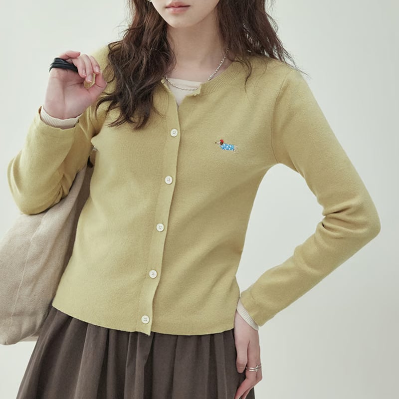 one point embroidery cardigan ch617 | Chéri