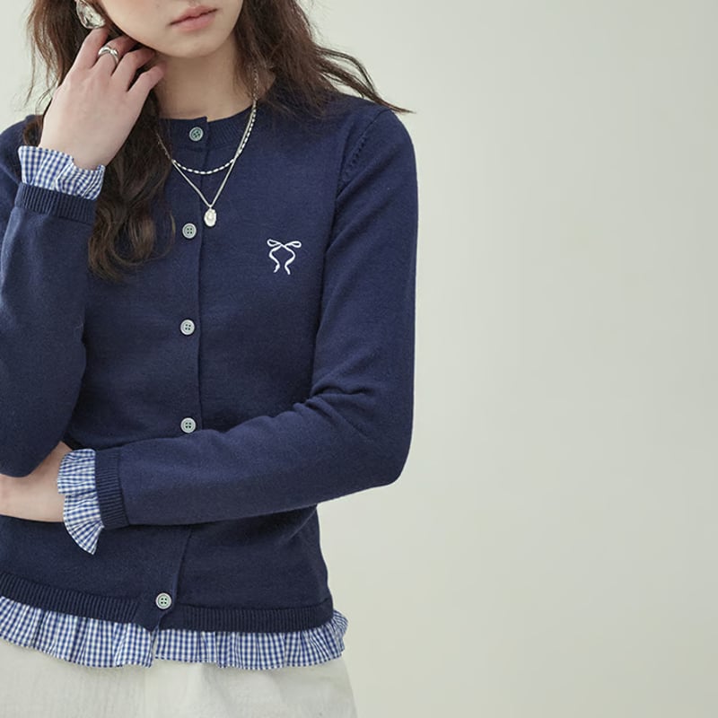トップス deres Harmony / Amour cardigan navy ORDER】Harmony / Amour cardigan – deres.online