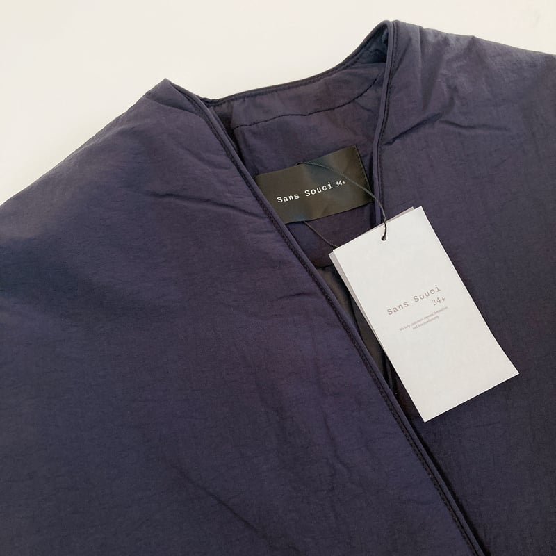 ◯ サンスーシ Sans Souci 34+ 撥水加工ステッチレス ノーカラーロング