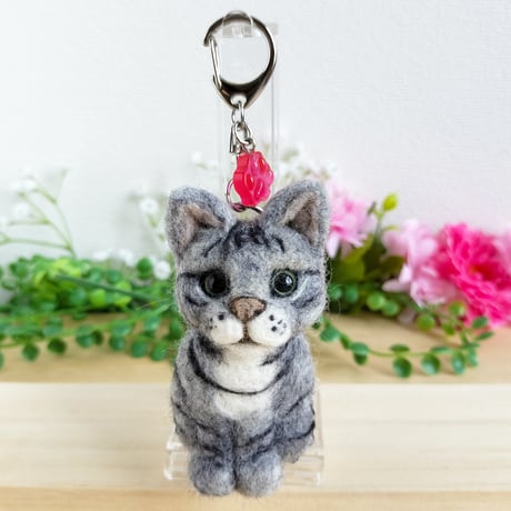 はるぽんぬ様　羊毛フェルトストラップ 二児のはは様 猫 羊毛フェルトストラップ
