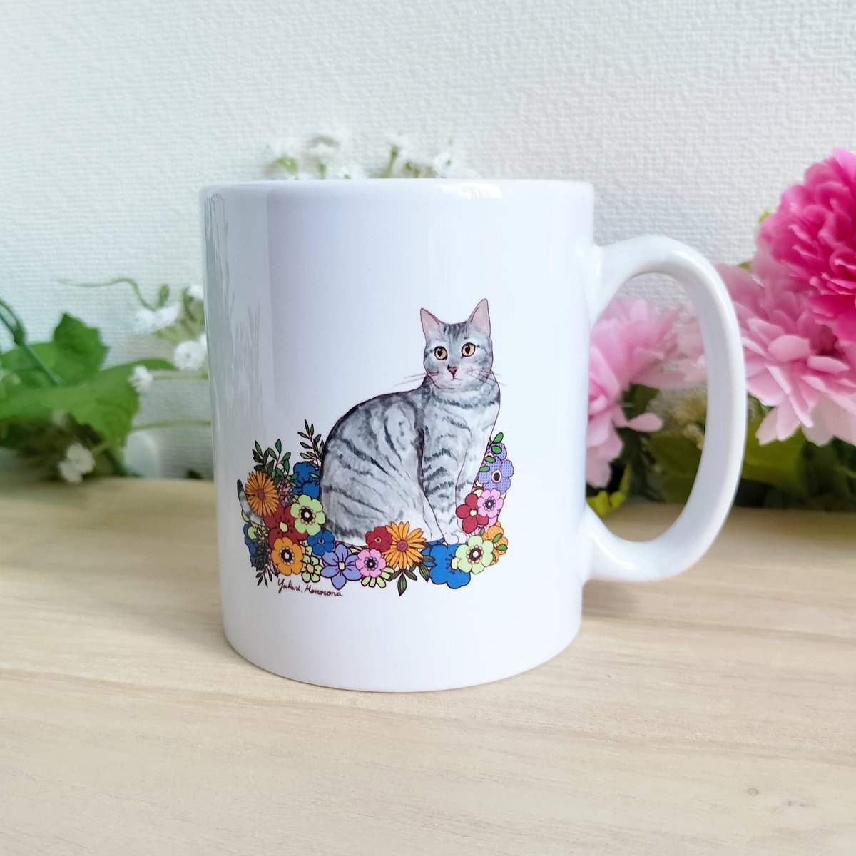 ぐでねこチャンとお花　ヘアクリップ　サバトラ fit=scale-down,w=1200