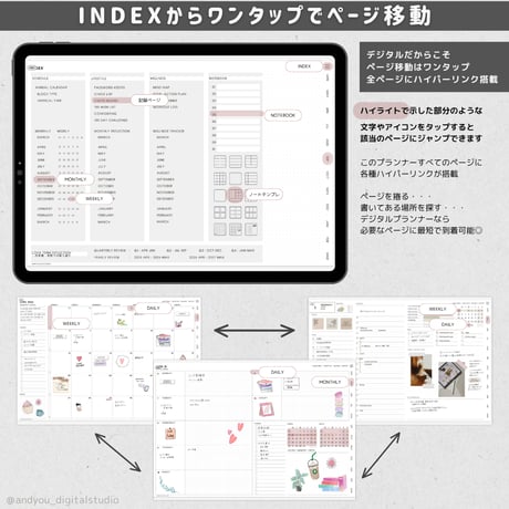 Syncbook｜2026年3月〜2027年3月｜ウィークリーブロック｜mini｜デジタルプランナー