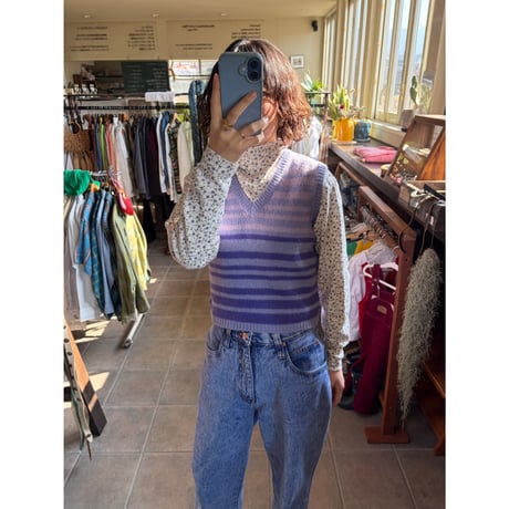 made in Italy purple knit vest