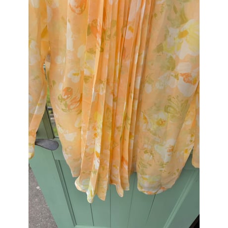 made in Italy orange sheer blouse