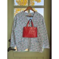 made in Italy blue flower print jacket