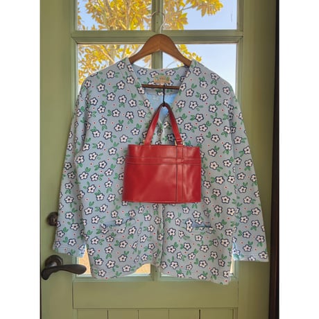 made in Italy blue flower print jacket