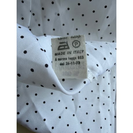 70s Italy vintage dot sheer blouse