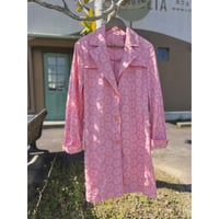 cotton 100% pink flower spring jacket