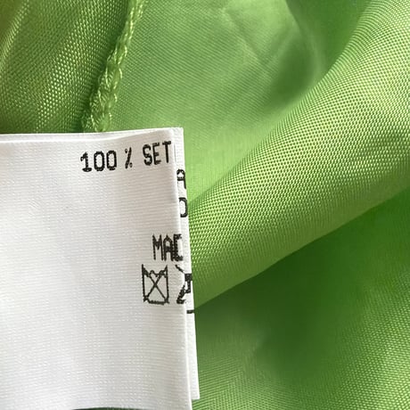 made in Italy silk100% green frill skirt