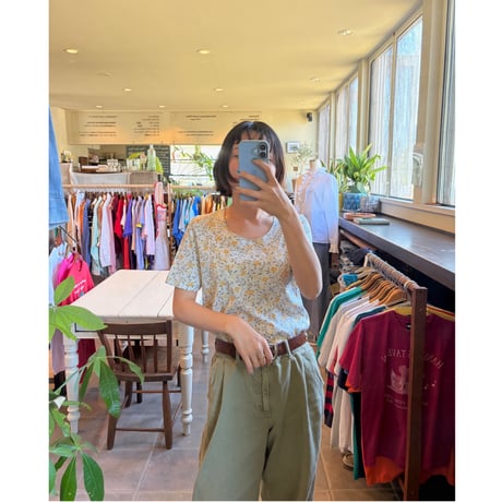 made in Italy floral design tops