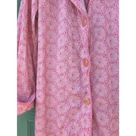 cotton 100% pink flower spring jacket