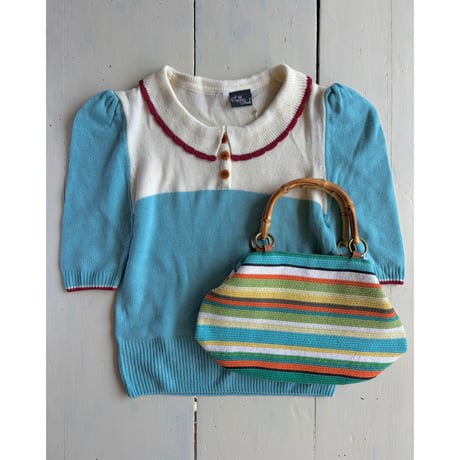 half sleeve knit tops