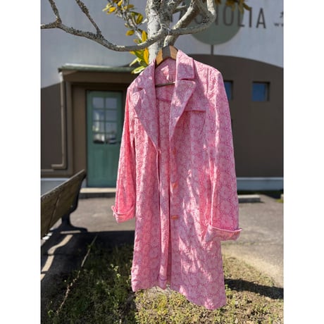 cotton 100% pink flower spring jacket