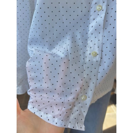 70s Italy vintage dot sheer blouse
