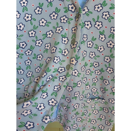 made in Italy blue flower print jacket