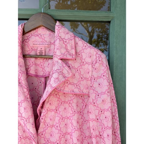 cotton 100% pink flower spring jacket
