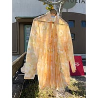 made in Italy orange sheer blouse