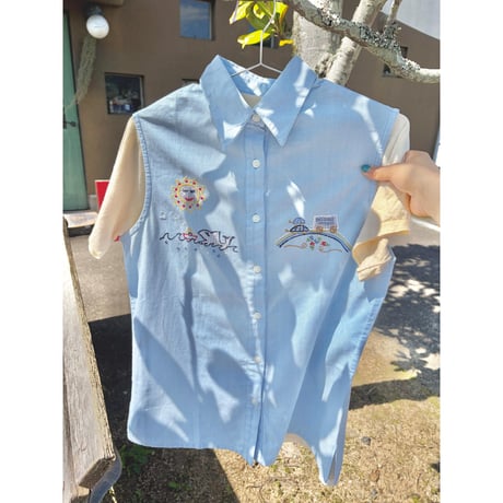 embroidery cotton vest
