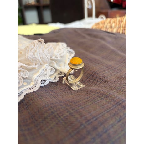 yellow stone ring