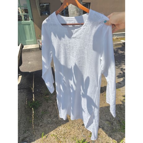 cotton 100% embroidered dress