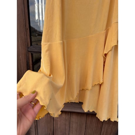 orange frill skirt