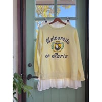 university of Paris light yellow sweatshirt