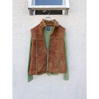 suede boa vest