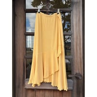 orange frill skirt