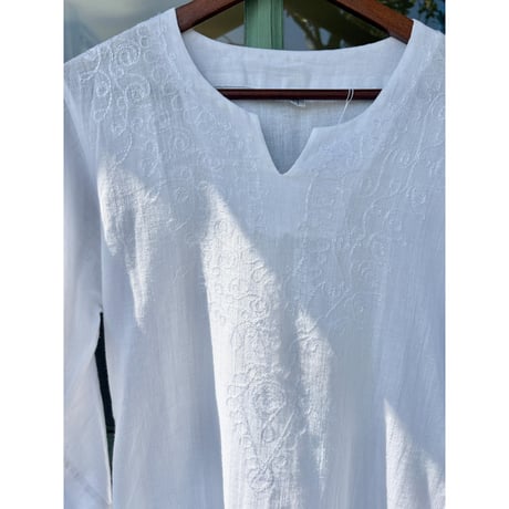 cotton 100% embroidered dress