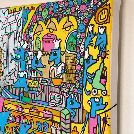 にんきのおやつやさん【手描き原画：一点物】
